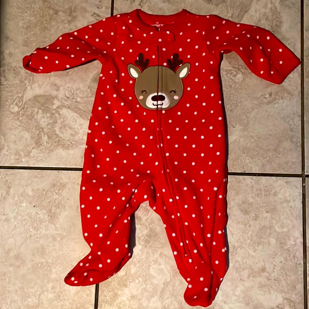 Carter’s holiday reindeer Footy pajamas